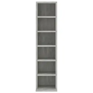 vidaXL CD Cabinet Concrete Grey 21x20x88 cm Engineered Wood