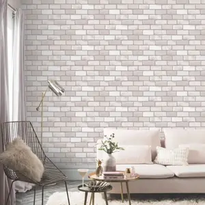 Arthouse Diamond Brick Wall Glitter Vinyl Faux Effect Textured Wallpaper