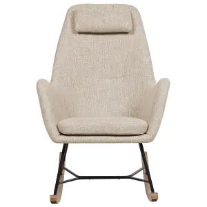 Rocking Chair ARRIE Fabric Light Beige