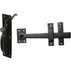 Kirkpatrick 10 inch Suffolk Latch Plain - Black (4320)