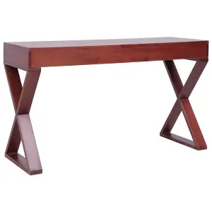 Berkfield Computer Desk Brown 115x47x77 cm Solid Mahogany Wood