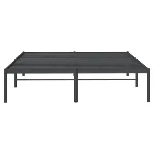 Berkfield Metal Bed Frame Black 140x200 cm