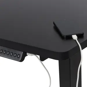 Adjustable Desk Electric Left Hand Black DESTINES