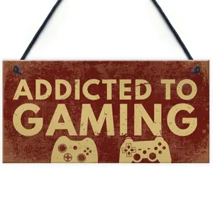 Red Ocean Gaming Gamer Gifts For Him Christmas Birthday Gifts For Brother Son Dad Novelty Boys Bedroom Door Sign