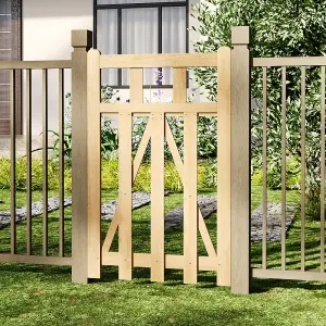 Functional Garden Border Gate Picket Design for Outdoor Entry Spaces W 76cm H 120cm