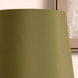 20cm Sage Green Tapered Poly Cotton Lampshade for Table Lamps and Floor Lamps