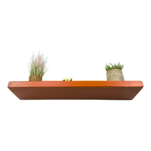 Handmade Wooden Rustic Floating Shelf 220mm Copper Length of 80cm