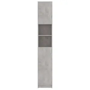 Berkfield Bathroom Cabinet Concrete Grey 32x25.5x190 cm Engineered Wood