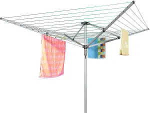 Heavy Duty 4 Arm Outdoor Rotary Clothes Airer - 45M