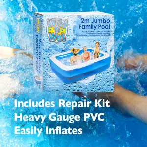 Family Paddling Pool 2m x 1.4m - Wild n' Wet