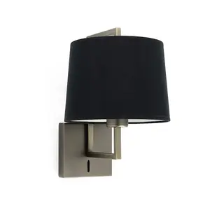 Luminosa Frame Wall Light with Shade Gold, E27