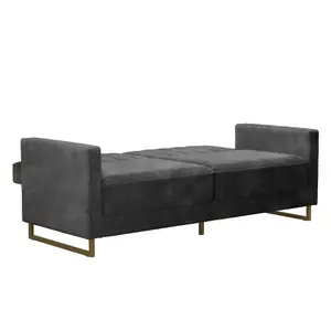 Skylar Sofa Bed in Velvet Grey