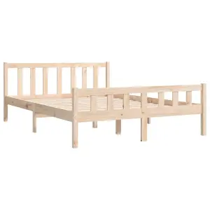 Berkfield Bed Frame Solid Wood 120x190 cm Small Double