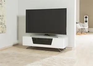 Chromium TV-Stand with 1 Flap White CRO2-1200CB-WHT