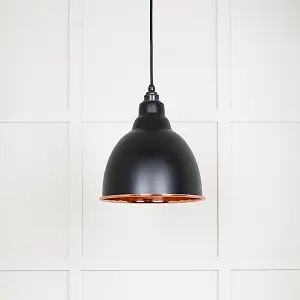 Smooth Copper Brindley Pendant in Elan Black