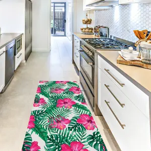 Monstera Vinyl Floor Mat 72x100cm