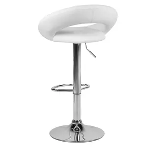 Cartwright Height Adjustable Swivel Bar Stool (Set of 2) White