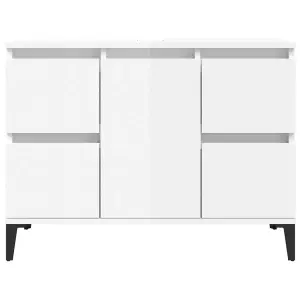 Berkfield Sink Cabinet High Gloss White 80x33x60 cm Engineered Wood