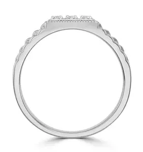 Mens Lab Diamond Design Ring 0.25Ct H/Si In Sterling Silver