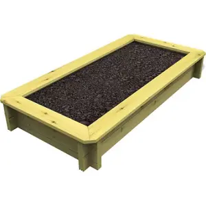 Garden Timber Company Wooden Raised Bed - 1.5m x 1m - 965mm Height - 44mm Thick Wall