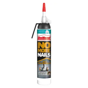 UniBond No More Nails Easy Pulse Interior & Exterior Water resistant Solvent-free White All materials Grab adhesive 326g 0.33kg