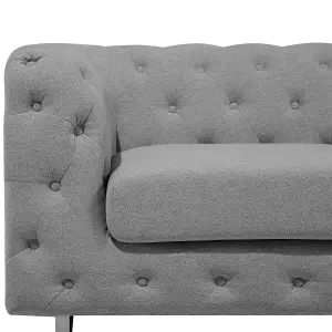 2 Seater Fabric Sofa Grey VISSLAND