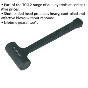 1.5lb Dead Blow Hammer with Rubber Head - Anti-Rebound Mallet for Precision Work