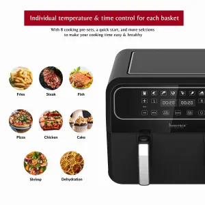 Innoteck Kitchen Pro Dual Basket Air Fryer -  8 Litre (4L x 4L) DualZone Air Fryer