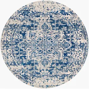 JULIETTE Round Oriental Vintage Area Rug 160 x 160 cm