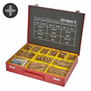 Ulti-mate Woodscrew Metal Case (1570 Screws) Zinc Yellow