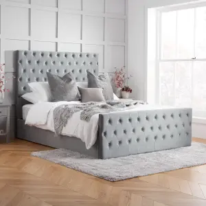 Birlea Marquis Double Ottoman Bed Grey