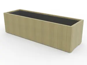 WoodyBlom2 wooden planter, 2000x800x800