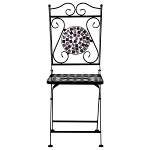 Set of 2 Garden Chairs CARPINO Metal Black