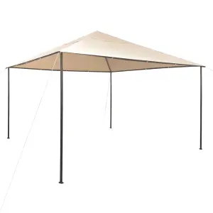 Berkfield Gazebo Pavilion Tent Canopy 4x4 m Steel Beige