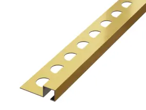 ILCOM decorative profile Qs 12mm x 2700mm x 0.6mm Gold Brushed Stainless Steel