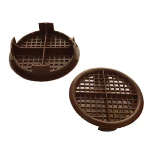 8 x Brown Plastic 70mm Round Soffit Air Vents/UPVC Push Fit Eaves Disk Fascia