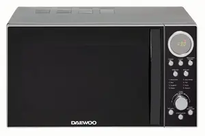 Daewoo Argyle Black 1.7L 3000W Kettle 4-Slice Toaster & Multi-Function Microwave with 8 Presets