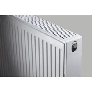 400mm (H) x 900mm (W) - Type 22 Radiator - Double Panel - Double Convector - White Enamel (RAL 9016) - (0.4m x 0.9m) (16" x 36")