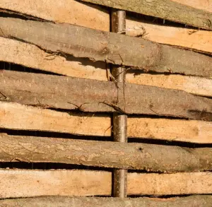 Split Hazel Hurdle Fence Panel Natural 6ft x 6ft Handwoven Weave