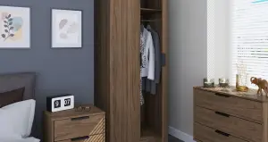 Fuji 2 Door Wardrobe in Carini Walnut (Ready Assembled)