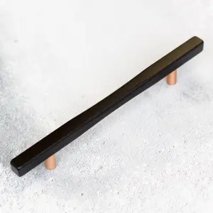 160mm Black/Copper T-Bar Handle