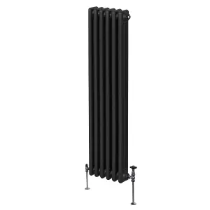 Traditional 3 Column Radiator - 1800 x 292 mm - Black