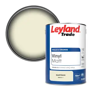 Leyland Trade Vinyl Matt Walls & Ceilings Emulsion Paint Good Graces (PPG1211-1) 5L