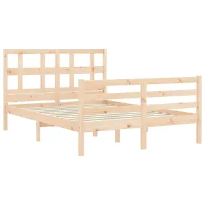 Berkfield Bed Frame with Headboard 120x200 cm Solid Wood