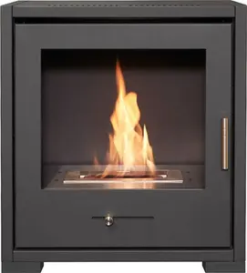 OKO S3 Bio Ethanol Stove In Charcoal Grey