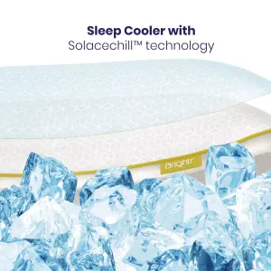 Brightr Stella Hybrid Best Cooling Neck & Side Sleeper Pillow - Fully Adjustable - medium soft