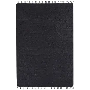 Jute Area Rug 160 x 230 cm Black SINANKOY