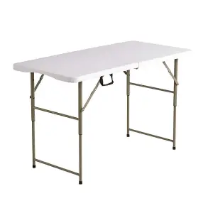 Home Source 4FT Folding Trestle Table White