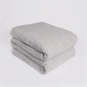 Brentfords Teddy Fleece Blanket Soft Throw Over Bed, Silver Grey - 125 X 150cm