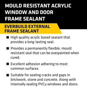 Everbuild External Frame Acrylic Sealant, Brown, 290 ml     EXTBN (n) (Pack of 12)